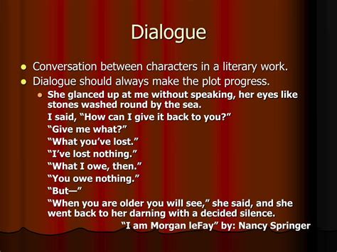 what does dialogue mean in drama what is the role of dialogue in a play